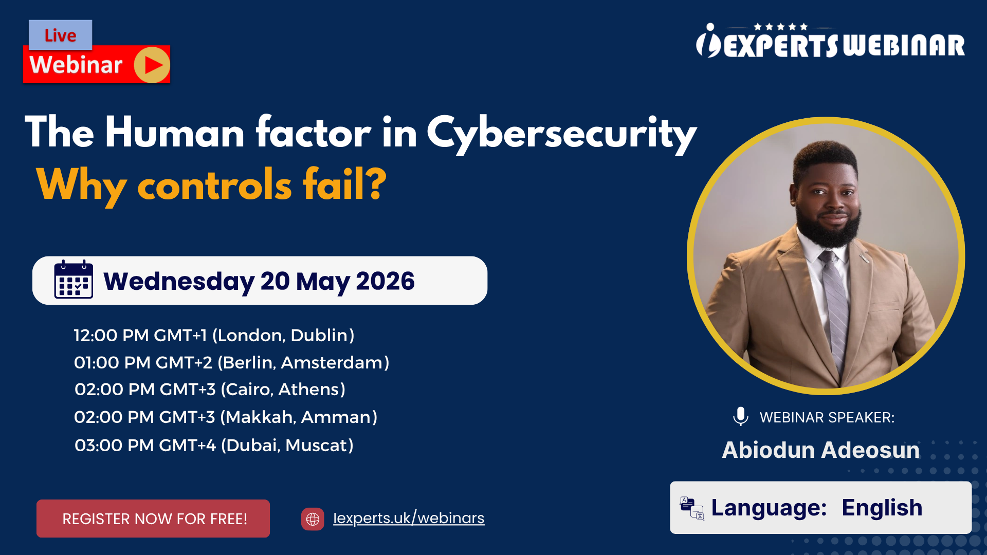 The Human factor in Cybersecurity: Why controls fail?
